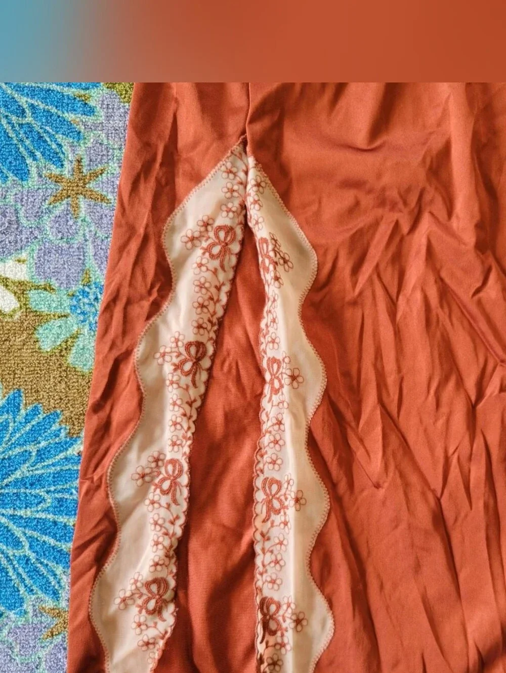 JcPenney | Vintage Rust Orange Slip Skirt